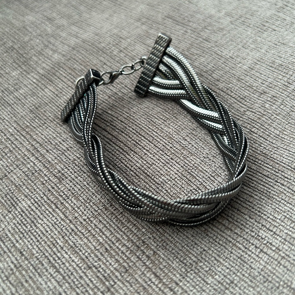 Gunmetal Braided Bracelet 20$
